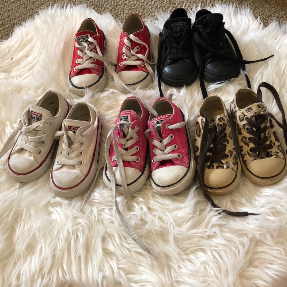 5 pairs of toddler size 6 converse